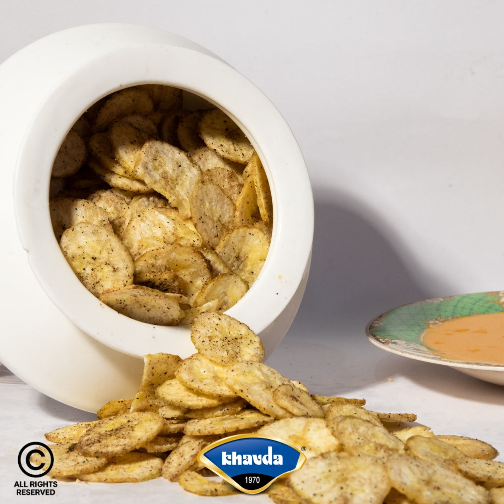 Round Banana Chips [200g] (Black Pepper)